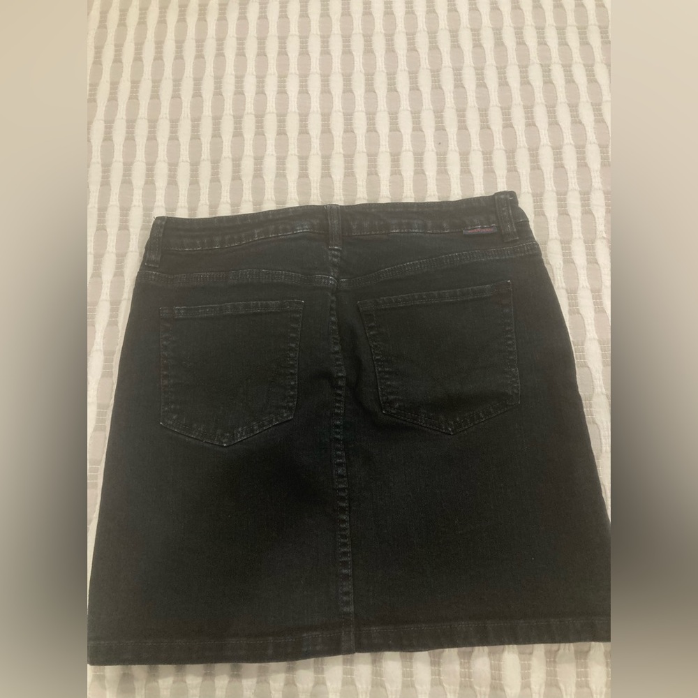 Black jean skirt by “worn jeans”